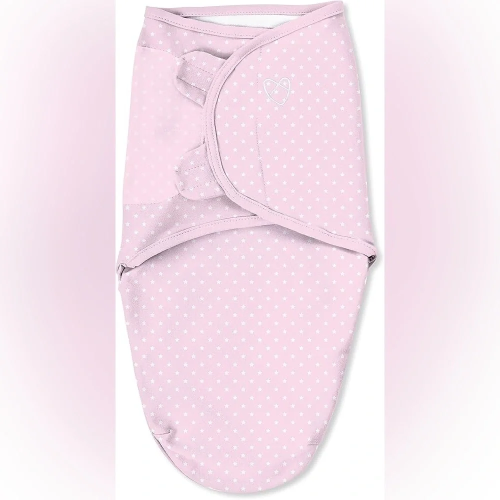 SWADDLE ME Original Baby Swaddle Pink Star Pattern Velcro Size Small 0-3 Month